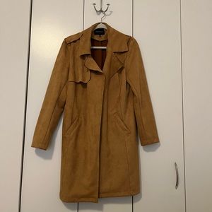 NWOT suede trench coat